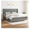 Image de Boxspring met matras stof donkergrijs 200x200 cm3132338