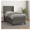 Image de Boxspring met matras kunstleer grijs 90x200 cm3132361