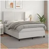 Image de Boxspring met matras kunstleer wit 140x190 cm3132376
