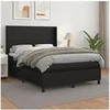 Image de Boxspring met matras kunstleer zwart 140x200 cm3132381