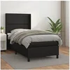 Image de Boxspring met matras kunstleer zwart 90x200 cm3132417