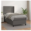 Image de Boxspring met matras kunstleer grijs 100x200 cm3132427
