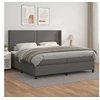 Image de Boxspring met matras kunstleer grijs 200x200 cm3132463
