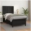 Image de Boxspring met matras kunstleer zwart 80x200 cm3132465
