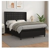 Image de Boxspring met matras kunstleer zwart 140x190 cm3132495