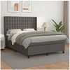 Image de Boxspring met matras kunstleer grijs 140x190 cm3132499