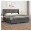 Image de Boxspring met matras kunstleer grijs 200x200 cm3132523
