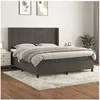 Image de Boxspring met matras fluweel donkergrijs 160x200 cm3132568