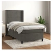 Image de Boxspring met matras fluweel donkergrijs 80x200 cm3132586