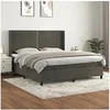 Image de Boxspring met matras fluweel donkergrijs 160x200 cm3132628