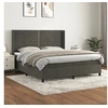 Image de Boxspring met matras fluweel donkergrijs 180x200 cm3132634