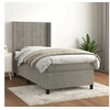 Image de Boxspring met matras fluweel lichtgrijs 80x200 cm3132645