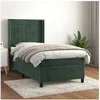 Image de Boxspring met matras fluweel donkergroen 90x190 cm3132654