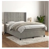 Image de Boxspring met matras fluweel lichtgrijs 140x200 cm3132681
