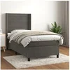 Image de Boxspring met matras fluweel donkergrijs 80x200 cm3132706