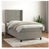 Image de Boxspring met matras fluweel lichtgrijs 100x200 cm3132723