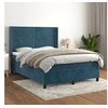 Image de Boxspring met matras fluweel donkerblauw 140x190 cm3132739