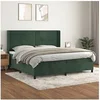Image de Boxspring met matras fluweel donkergroen 200x200 cm3132762