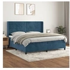 Image de Boxspring met matras fluweel donkerblauw 200x200 cm3132763