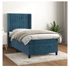 Image de Boxspring met matras fluweel donkerblauw 90x190 cm3132775