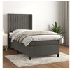 Image de Boxspring met matras fluweel donkergrijs 100x200 cm3132784