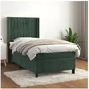 Image de Boxspring met matras fluweel donkergroen 100x200 cm3132786