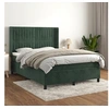 Image de Boxspring met matras fluweel donkergroen 140x200 cm3132804