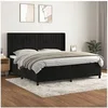 Image de Boxspring met matras fluweel zwart 200x200 cm3132821