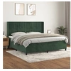 Image de Boxspring met matras fluweel donkergroen 200x200 cm3132822