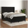 Image de Boxspring met matras fluweel zwart 140x190 cm3132857