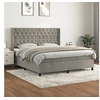 Image de Boxspring met matras fluweel lichtgrijs 160x200 cm3132867