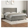 Image de Boxspring met matras fluweel lichtgrijs 180x200 cm3132873