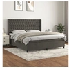 Image de Boxspring met matras fluweel donkergrijs 180x200 cm3132874