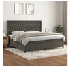 Image de Boxspring met matras fluweel donkergrijs 200x200 cm3132880