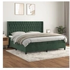 Image de Boxspring met matras fluweel donkergroen 200x200 cm3132882