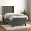 Image de Boxspring met matras fluweel donkergrijs 90x190 cm3132892
