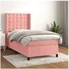 Image de Boxspring met matras fluweel roze 90x200 cm3132902