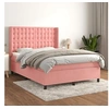Image de Boxspring met matras fluweel roze 140x190 cm3132920