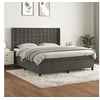 Image de Boxspring met matras fluweel donkergrijs 160x200 cm3132928