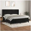 Image de Boxspring met matras fluweel zwart 200x200 cm3132941