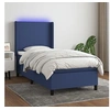 Image de Boxspring met matras en LED stof blauw 90x200 cm3138131
