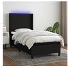 Image de Boxspring met matras en LED stof zwart 100x200 cm3138135