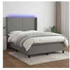 Image de Boxspring met matras en LED stof donkergrijs 140x190 cm3138150
