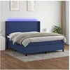 Image de Boxspring met matras en LED stof blauw 180x200 cm3138179