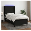 Image de Boxspring met matras en LED stof zwart 90x200 cm3138207