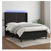 Image de Boxspring met matras en LED stof zwart 140x190 cm3138231
