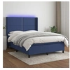Image de Boxspring met matras en LED stof blauw 140x200 cm3138243