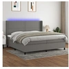 Image de Boxspring met matras en LED stof donkergrijs 200x200 cm3138262