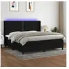 Image de Boxspring met matras en LED stof zwart 200x200 cm3138263