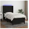 Image de Boxspring met matras en LED stof zwart 90x200 cm3138287